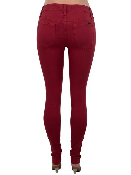 VTG Joes Jeans Burgundy Mid-Rise Skinny Jeggings| Indie Sleaze Tumblr Soft Modal - Picture 8 of 16
